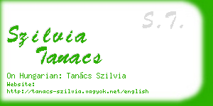 szilvia tanacs business card