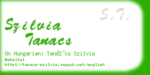 szilvia tanacs business card